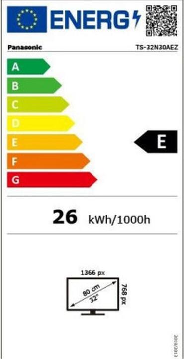 Energy Label Panasonic TS-32N30AEZ (32", LED, HD 768p)