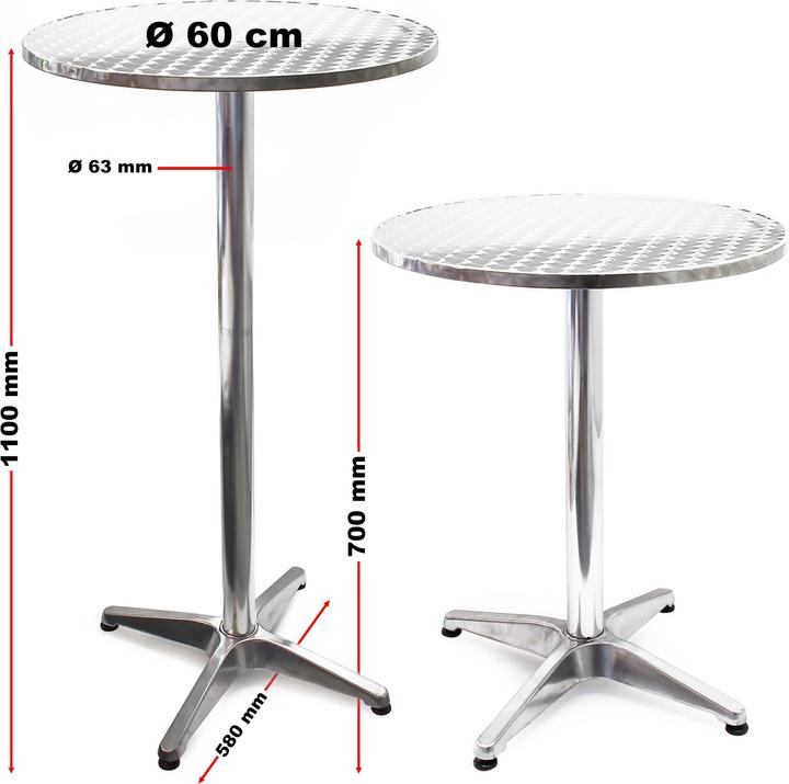 Actual product image Wiltec Bistro table (Ø 60 x 110 cm)
