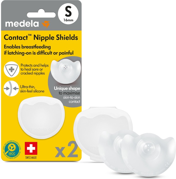 Actual product image Medela Contact Breast Cups S ( Ø 16mm), 2 pieces with storage box (S)