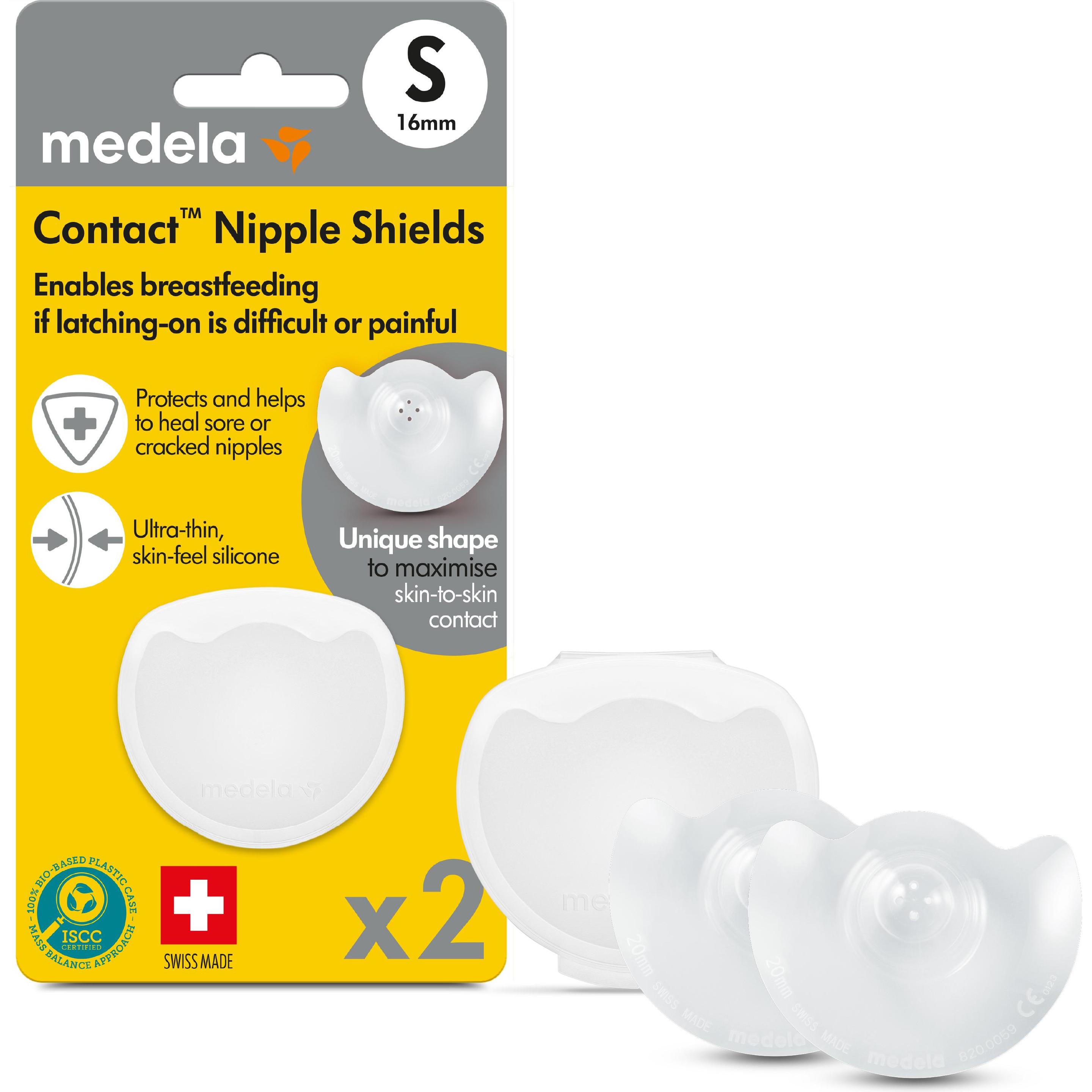 Medela, Stillhütchen, Contact Brusthütchen S ( Ø 16mm), 2 Stück mit Aufbewahrungsbox (S)
