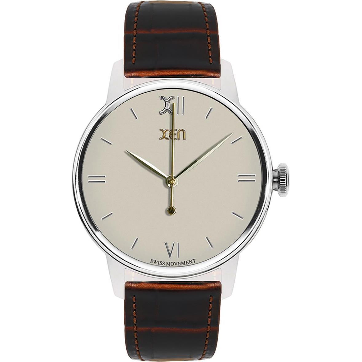 Xen, Armbanduhr, Armbanduhr Classic XQ0301, Braun, (Analoguhr, 41 mm)