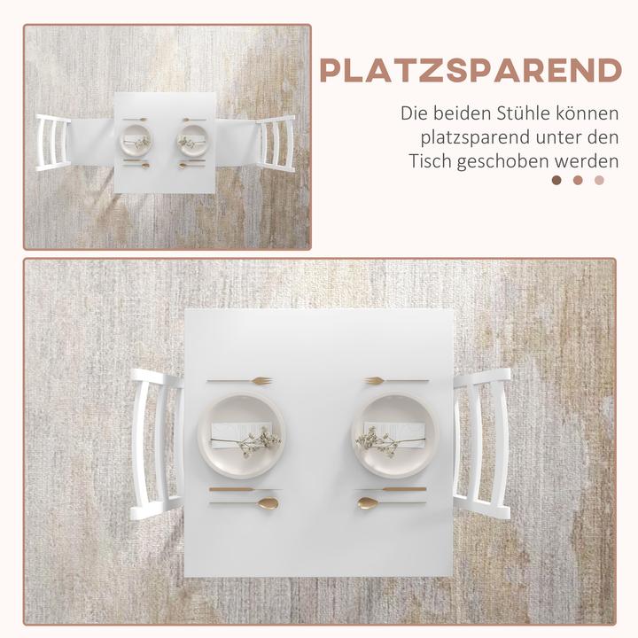 Produktbild Homcom Essgruppe Kiefernholz Weiss