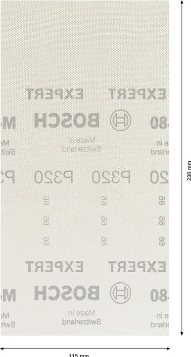 Actual product image Bosch Professional Zubehör Expert M480 Sanding net for orbital sander, 115x 230 mm, G 320, 50 pcs. (320)