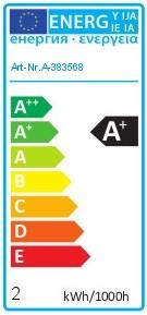 Energy Label Isoled illuminants (E14, 2 W, 200 lm, 1 x, F)