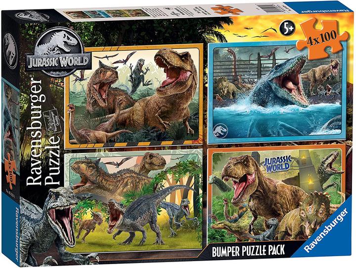 Productafbeelding Ravensburger Puzzel 4x100 Jurassic World Bumper Pack (100 onderdelen)