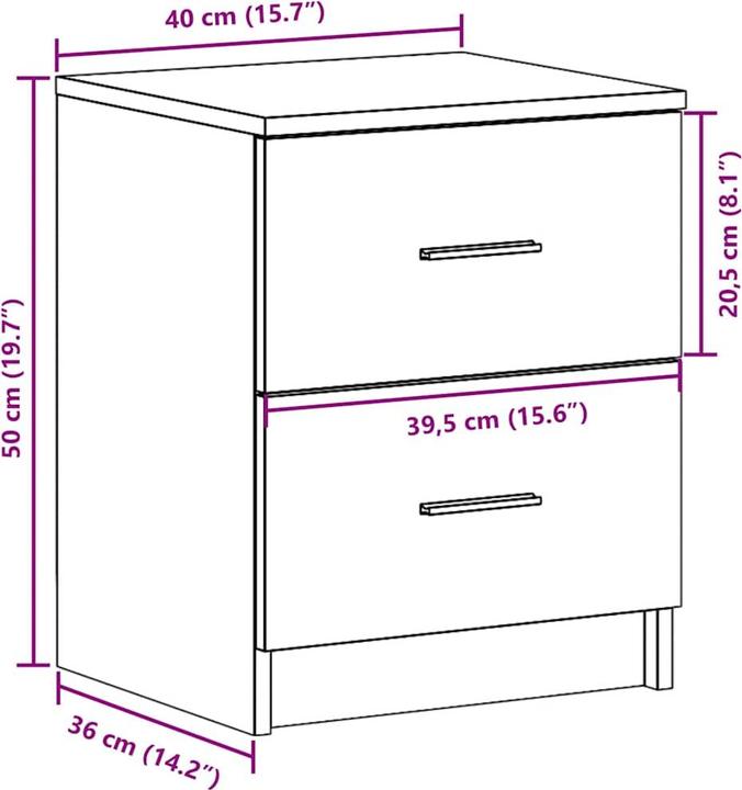 Immagine prodotto vidaXL Olin (40 x 36 x 50 cm)