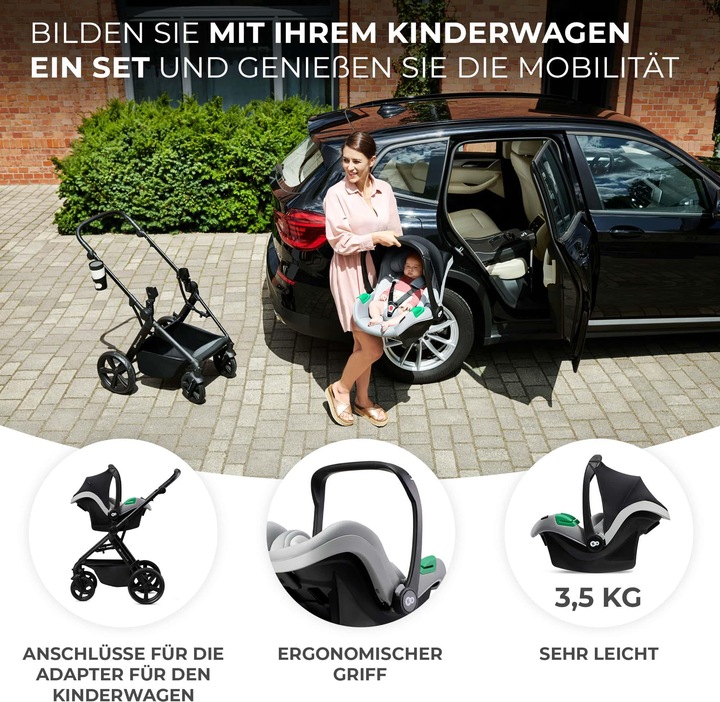 Actual product image KinderKraft Mink Pro + Base Mink FX (Reboarder, ECE R129/i-Size Standard)