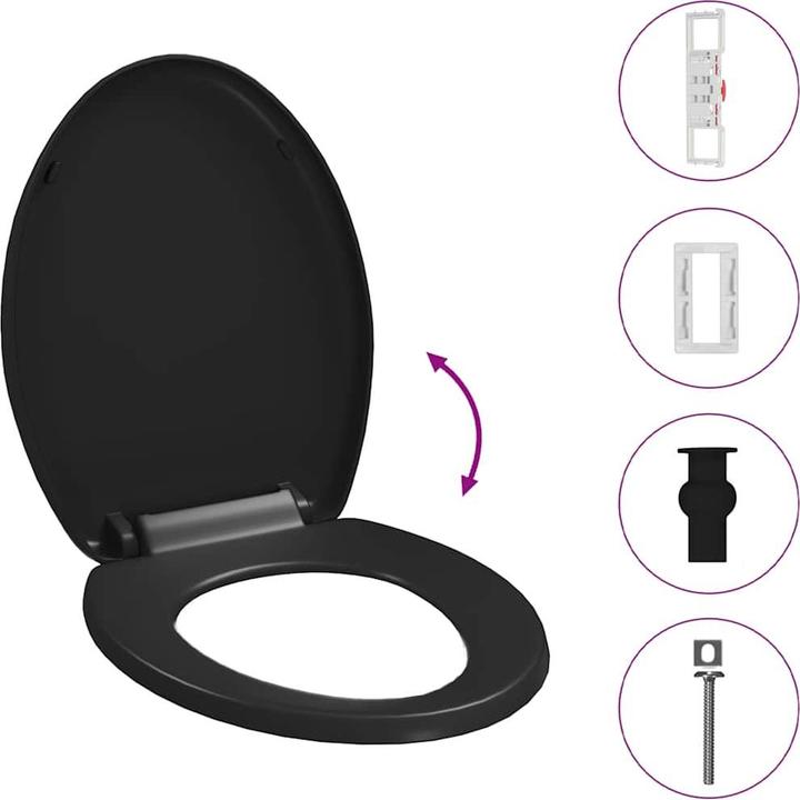 Produktbild vidaXL Toilettendeckel mit Absenkautomatik