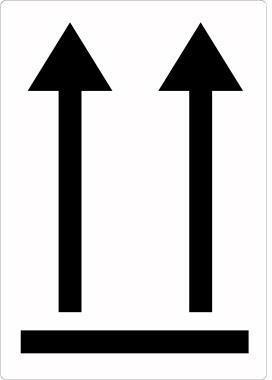 Actual product image Rademacher Shipping label DR471S0710 Arrow top 74x105mm 500pcs.