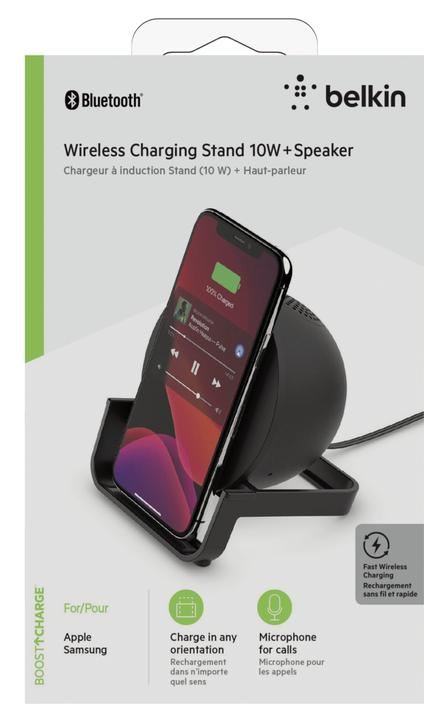 Produktbild Belkin BoostCharge 3-in-1 Wireless Charger + Ständer + Lautsprecher (10 W)