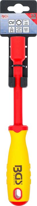 Produktbild BGS VDE-Steckschlüssel-Schraubendreher Sechskant SW 13 mm Klingenlänge 125 mm (6-Kant)