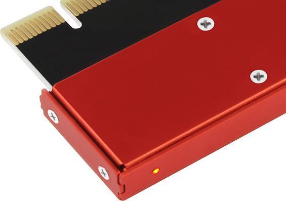 Actual product image Axagon PCEM2-S - PCIe - M.2 - Low Profile - PCIe 3.0 - Black - Red - PC