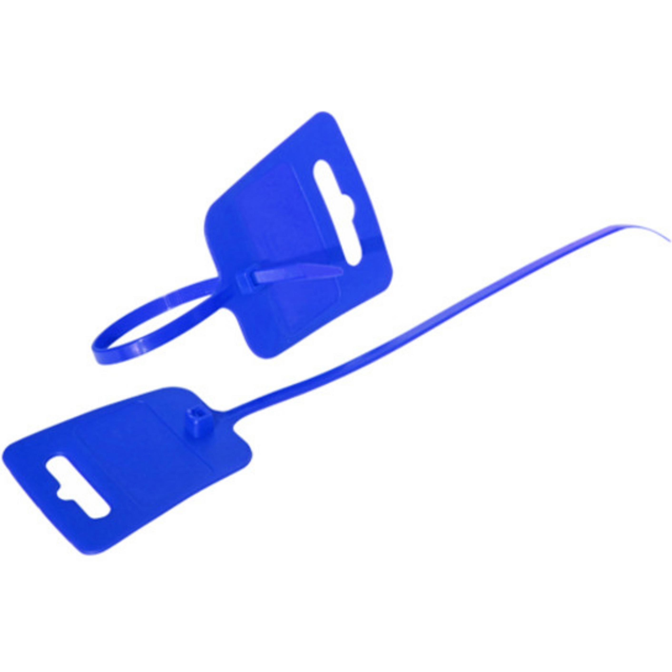 Shiverpeaks, Fascette, Fascetta BASIC-S con campo per l'etichettatura, blu 4,8 x 250 mm, foro Euro e campo per (250 mm, 100 pz.)