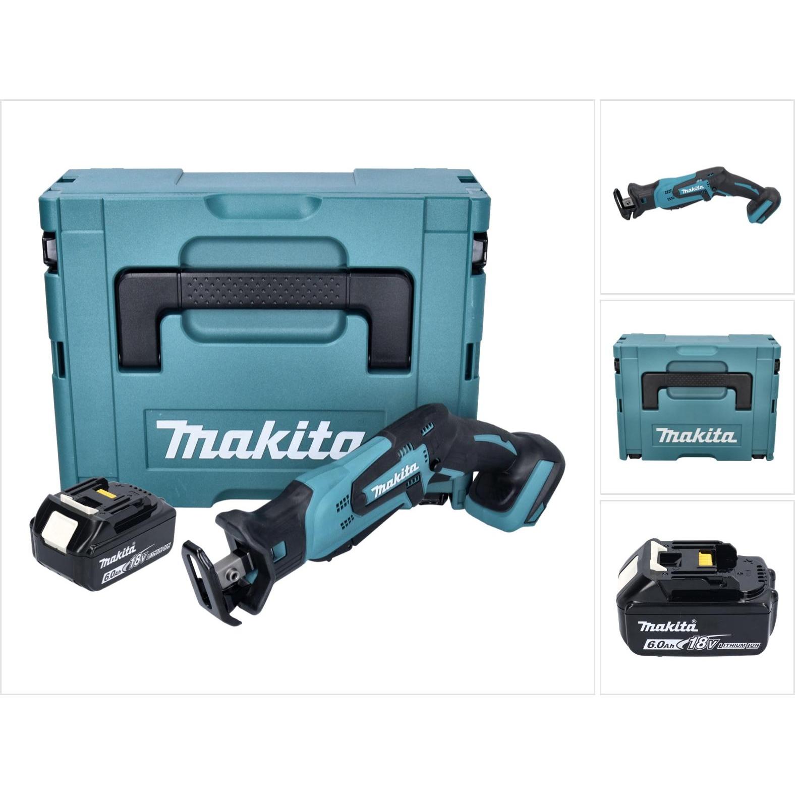 Makita, Säbelsäge, DJR 185 G1J Akku Recipro Säbelsäge 18 V + 1x Akku 6,0 Ah + Makpac - ohne Ladegerät