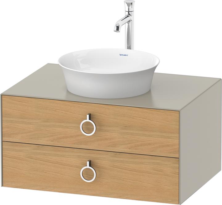 Produktbild Duravit White Tulip, Waschtischunterbau wandhängend, Breite 800 x Tiefe 550mm, mit 2 Schubkästen