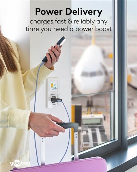 Immagine prodotto Goobay USB-C PD GaN Dual-Schnellladegerät Slim 30 W (30 W, 2 porte)