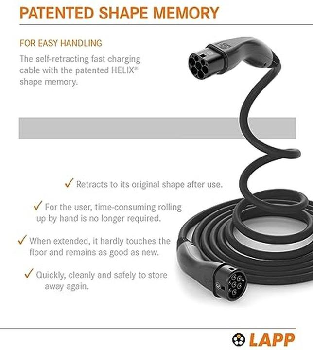 Productafbeelding Lapp Mobility EV-TYP2 Ladekabel HELIX 3-phasig (Type 2, 11 kW, 20 A, 5 m)