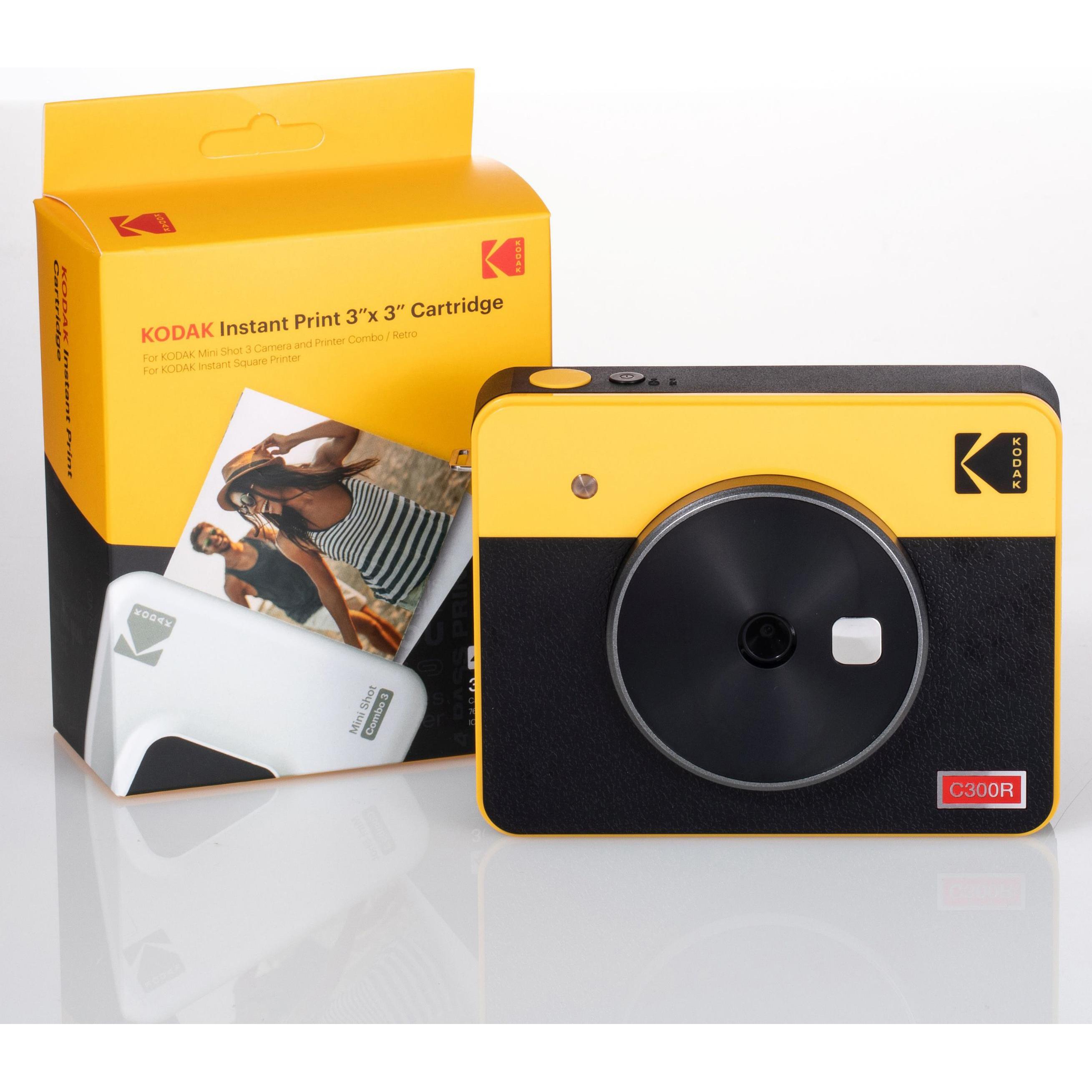 Thumbnail - Kodak Mini Shot Combo 3 Retro, Sofortbildkamera, Schwarz, Gelb