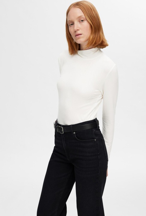 Image du produit Selected Femme Basic Haut à col haut avec manches longues (XL)