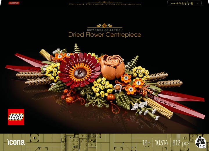 Actual product image LEGO Dried flower arrangement (10314, LEGO Icons, LEGO Botanical)