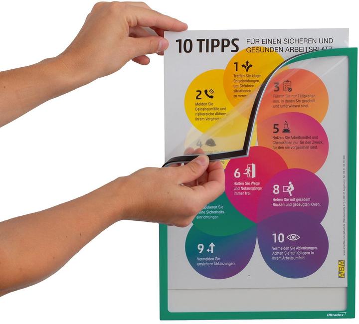 Produktbild Ultradex Magnetrahmen Infotasche DIN A4 magnetisch 5 St./Pack (5 x)