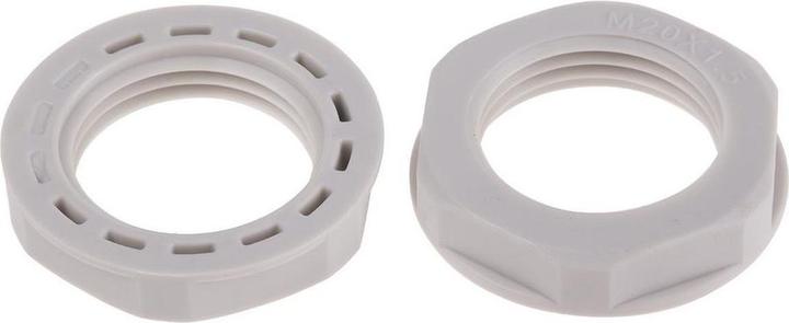 RS PRO Gegenmutter M20 Nylon 66 Grau IP68 (M20)