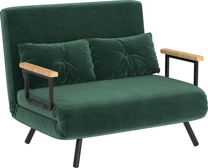 Produktbild Homcom Schlafsofa Stahl, Polyester Grün