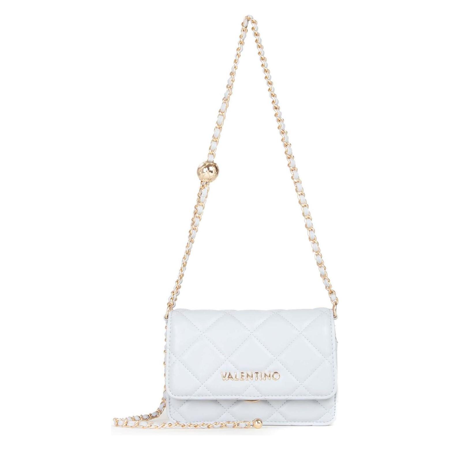 Valentino Bags, Damen, Handtasche, Valentino Schoudertas Avondtas Ocarina Flap Bag Perla Lichtgrijs, Grau
