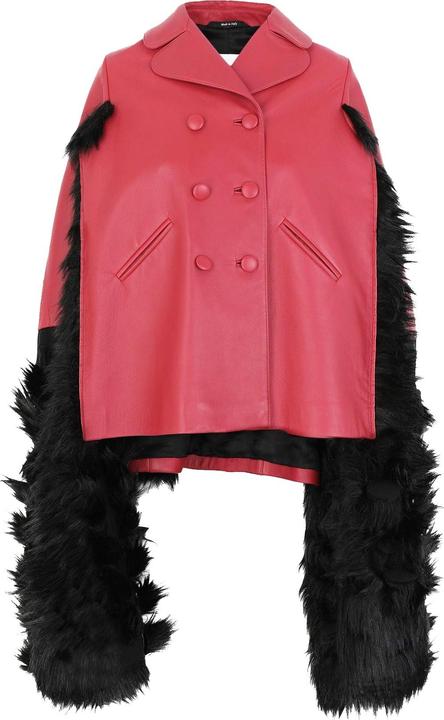 Immagine prodotto Maison Martin Margiela Maison Margiela Faux Fur Trimmed Leather Cape Jacket (36)