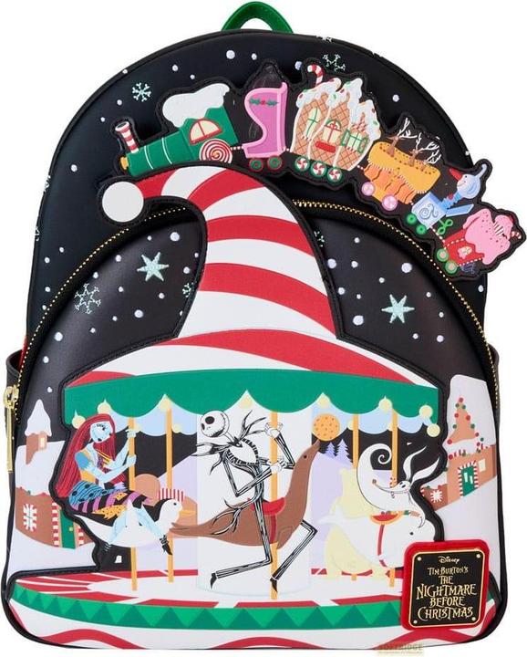 Actual product image Loungefly Nightmare before Christmas by mini rucksack Journey to Christmas Town