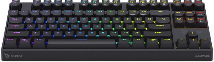 Actual product image Savio Rampage Outemu Ruda Mechanical Keyboard, anti-ghosting, RGB, black (US, Cable)
