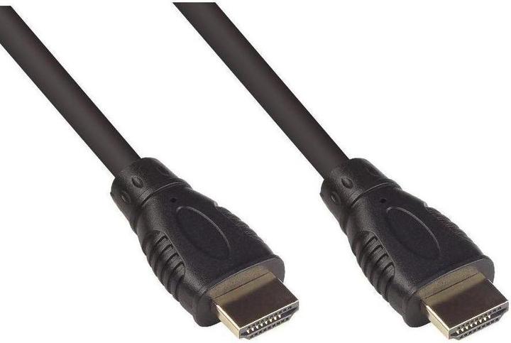 Immagine prodotto Varia SO-38170 - Anschlusskabel HDMI 2.0b, 4K UHD 60Hz, 18 Gbits, vergoldete Kontakte, schwarz, 0,5 m (0.50 m)