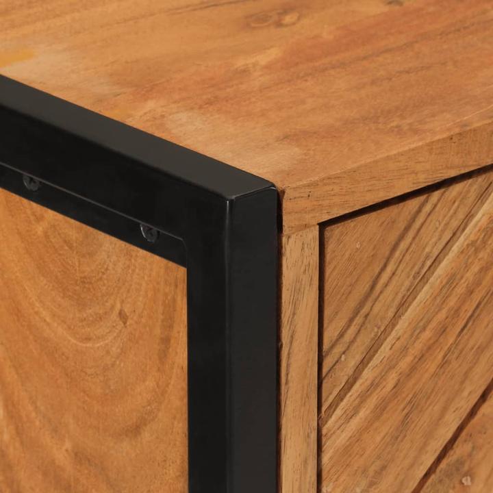 Produktbild vidaXL Badschrank Akazie und Eisen (40 x 30 x 100 cm)