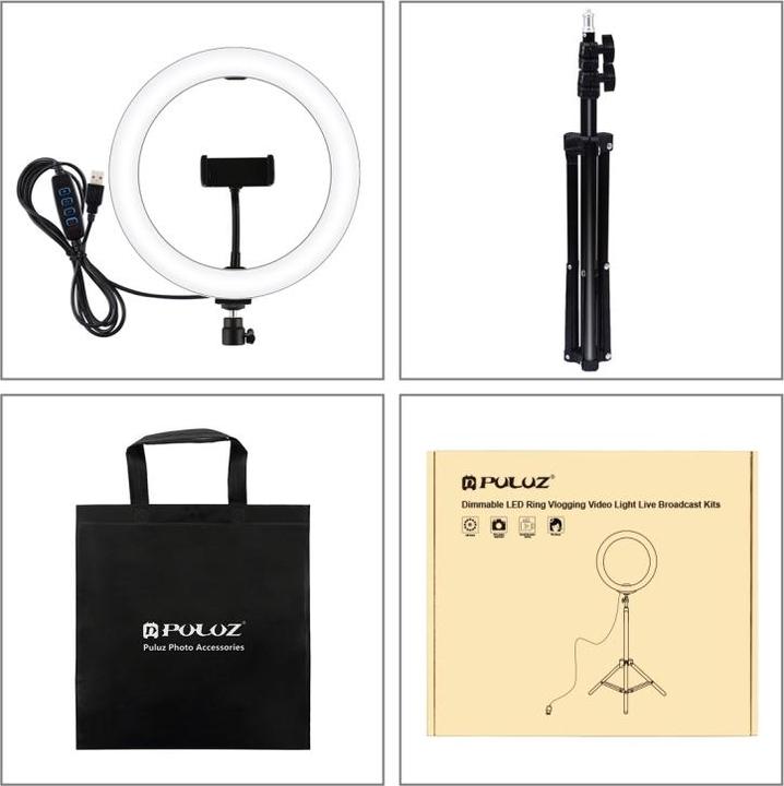 Actual product image Puluz PKT3035 Selfie Video Light 26cm (Ring light)