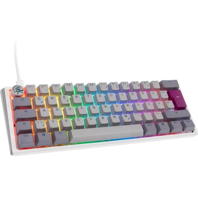 Thumbnail - Ducky One 3 Mist Grey Mini Gaming Tastatur, RGB LED - MX-Red (DE, Kabelgebunden), Tastatur, Grau