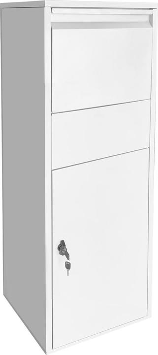 Immagine prodotto Wiltec Cassetta per pacchi Cassetta per lettere in piedi bianca 46x45x140cm Cassetta per pacchi a casa