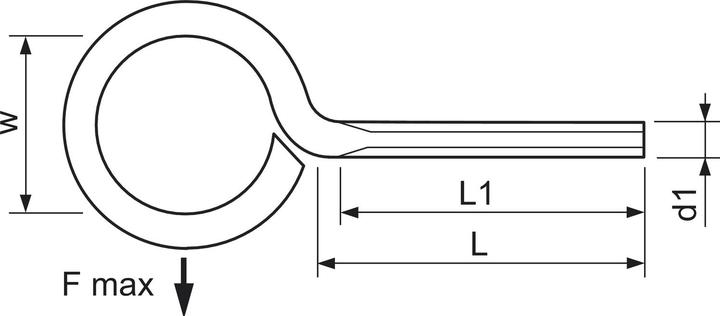 Produktbild Lemvigh-Müller M 10X80 FZB øjeskrue - (50 stk.) (50 Schrauben pro Stück)