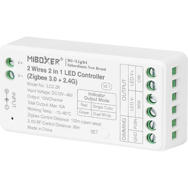 Synergy 21, Attuatore, Controller CCT 2 wires Zigbee*Milight/Miboxer* (LC2-ZR) (Attuatore dimmerabile)