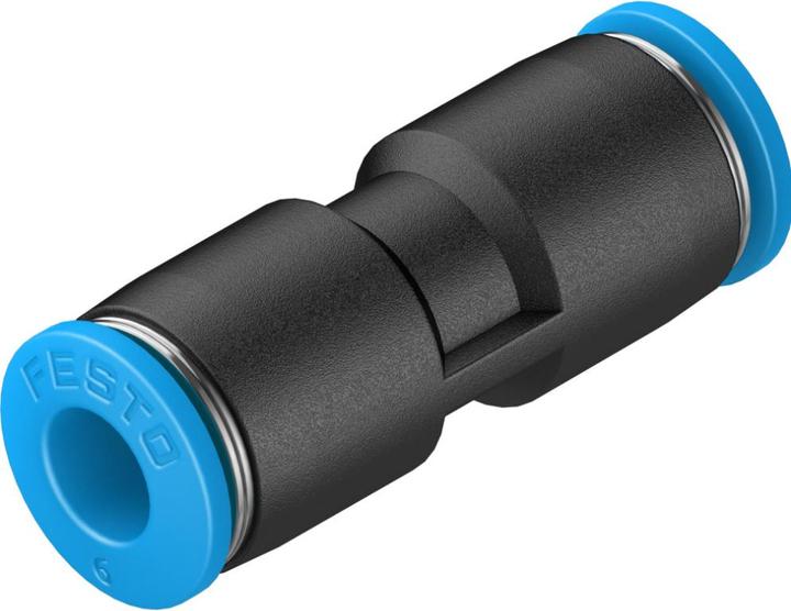 Actual product image Festo Push-in Connector 6mm to 6mm (Pipe fitting)