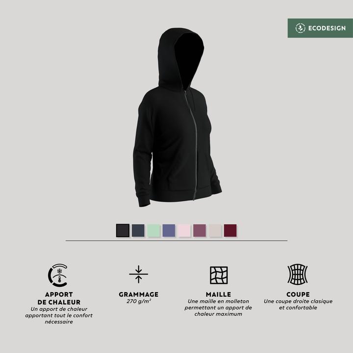 Produktbild Domyos Kapuzenjacke Damen - Essentials 500 schwarz (XXL)
