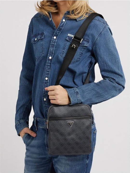 Produktbild Guess Umhängetasche Vezzola Grain Double Crossbody Flat