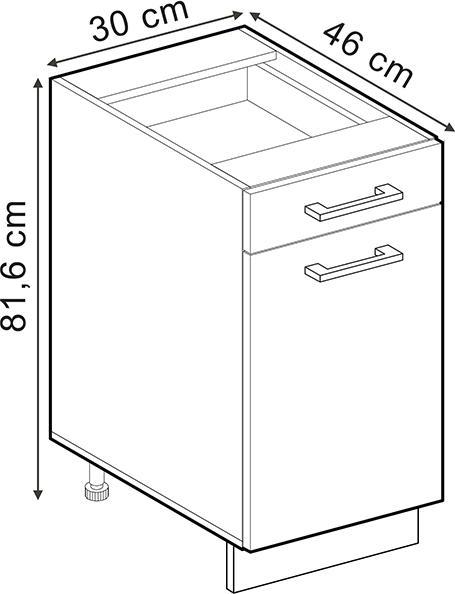 Produktbild Vicco Küchenschrank R-Line (30 x 46 x 81.5 cm)