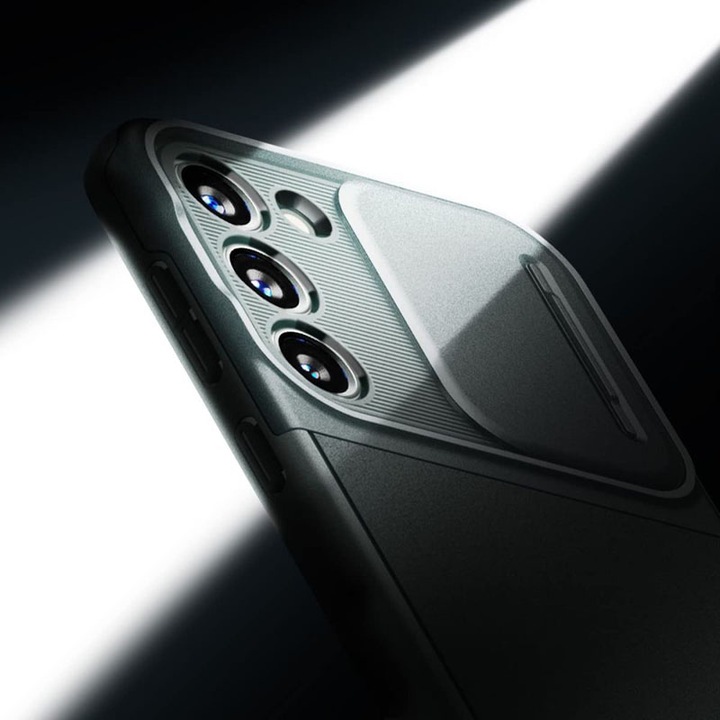 Actual product image Spigen Optics Armor Galaxy S23 Abyss Green (Samsung Galaxy S23+)