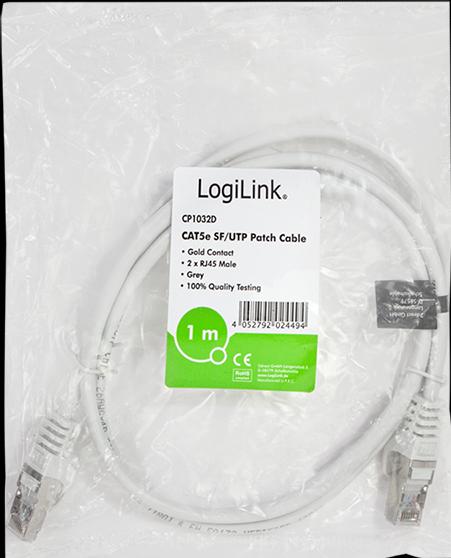 Produktbild LogiLink Netzwerkkabel (SF/UTP, CAT5e, 1 m)