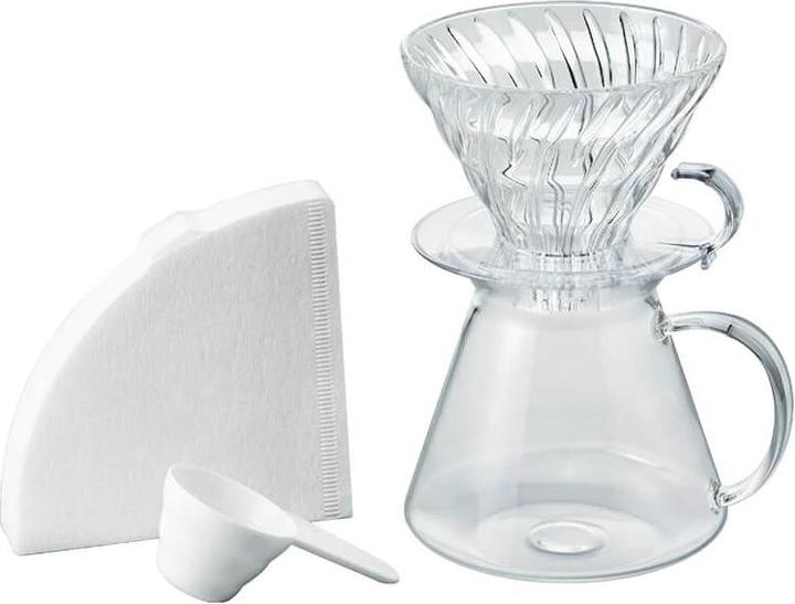 Actual product image Hario V60 Glass Brewing Kit - Set Glass Brewer + Server + Filter (0.60 l)