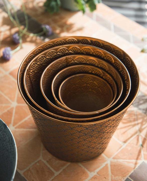 Image du produit Esmée Pot de fleurs / cache-pot Orient, tôle (13 cm)