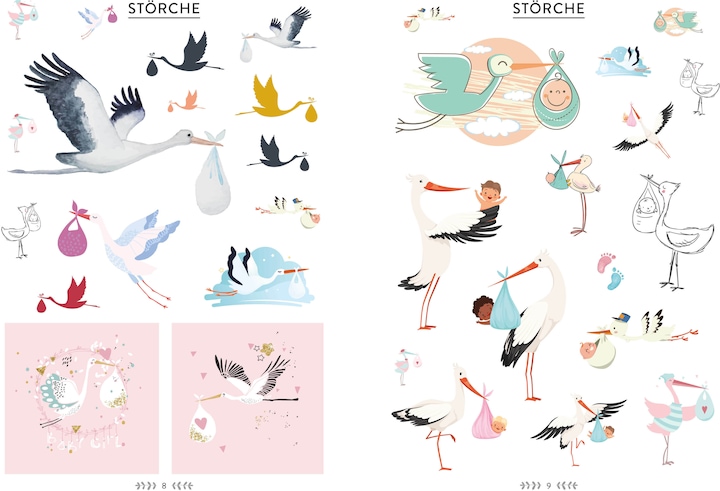 Produktbild Bullet Journal Stickerbuch Hello Baby:750 bezaubernde Sprüche und Schmuckelemente zur Geburt
