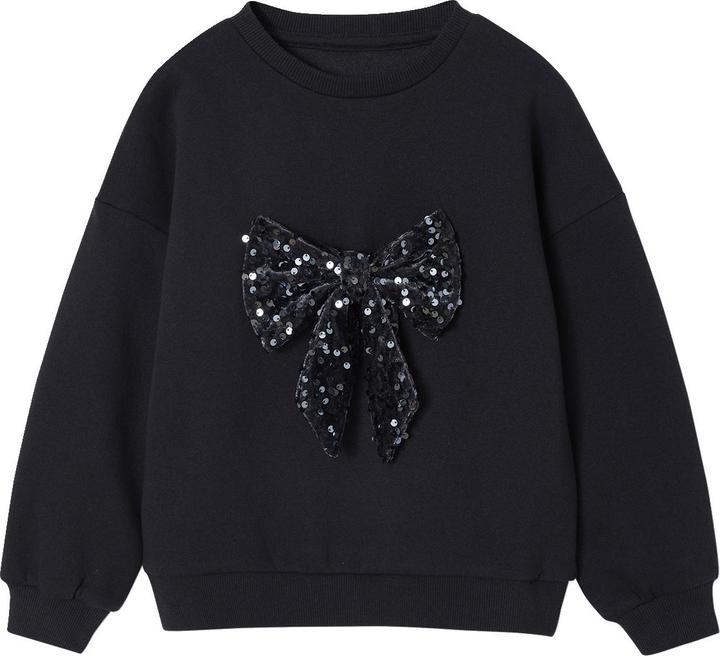 Produktbild Vertbaudet Mädchen Weihnachts-Sweatshirt mit Pailletten-Schleife (92)