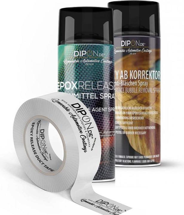 Produktbild Dipon Zubehör Set, Epoxidharz giessen: Trennband, Trennmittel- & Anti-Blasen-Spray