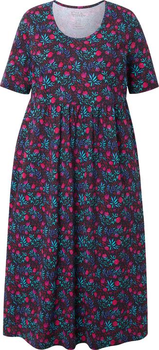 Actual product image Ulla Popken Floral Print Empire Knit A-Line Pocket Dress (62)